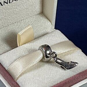 Pandora Disney Sterling Silver Sparkling Slipper Dangle Charm